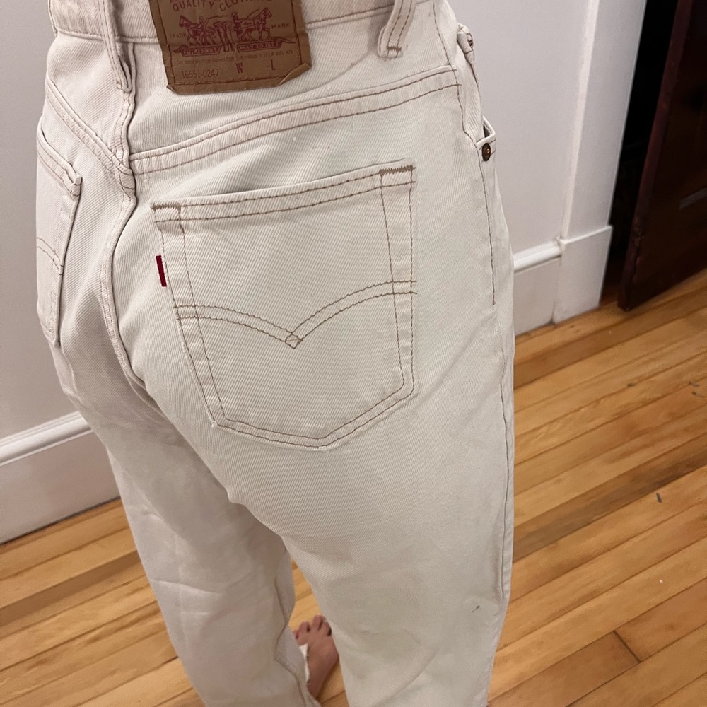 LEVI OFF-WHITE DENIM JEANS